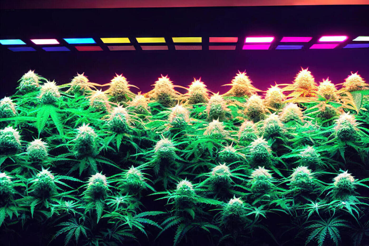 LED lights cannabis grow